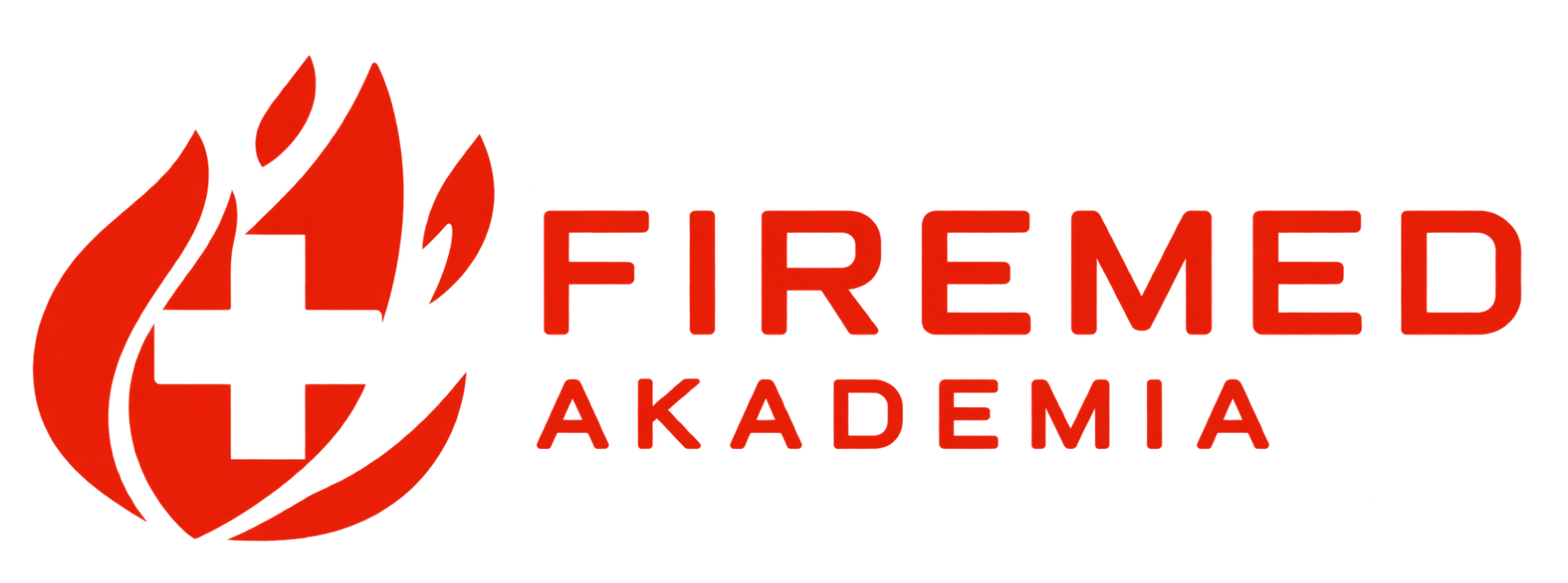 Firemed Akademia - symbol płomienia z krzyżem